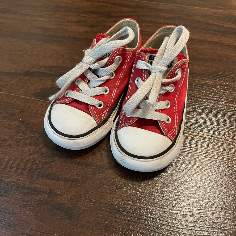 Toddler red classic converse sneakers